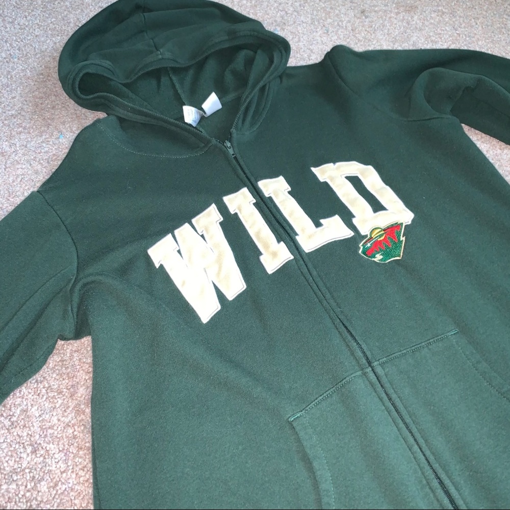 NHL Wild Green Hooded Pajama Onesie - Picture 2 of 7